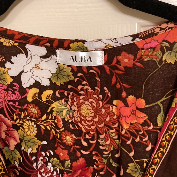 Aura Floral Maxi Dress - Brown and Multicolor - Picture 5 of 14